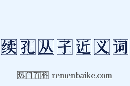 续孔丛子近义词是什么意思的图片